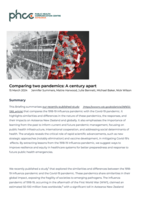 Comparing two pandemics: A century apart