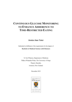 Continuous Glucose Monitoring to Enhance Adherence to Time-restricted Eating