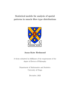 Statistical models for analysis of spatial patterns in muscle fibre type distributions
