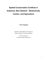 Spatial Conservation Conflicts in Aotearoa, New Zealand – Biodiversity, Carbon, and Agriculture