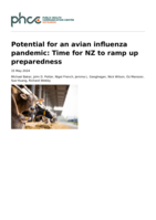 Potential for an avian influenza pandemic: Time for NZ to ramp up preparedness