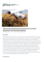 Why the New Zealand Government should reconsider abandoning denicotinised cigarettes