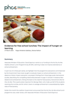 Evidence for free school lunches: The impact of hunger on learning