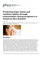 Protecting hapu māmā and newborn babies through immunisation during pregnancy in Aotearoa New Zealand