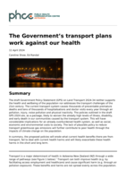 The Government's transport plans work against our health