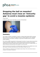 Dropping the ball on measles? Aotearoa must close an 'immunity gap' to avoid a measles epidemic