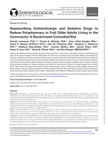 Deprescribing Anticholinergic and Sedative Drugs to Reduce Polypharmacy in Frail Older Adults Living in the Community: A Randomized Controlled Trial