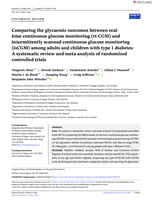 Comparing the glycaemic outcomes between real-time continuous glucose monitoring (rt-CGM) and intermittently scanned continuous glucose monitoring (isCGM) among adults and children with type 1 diabetes: A systematic review and meta-analysis of randomized controlled trials