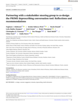 Partnering with a stakeholder steering group to co-design the PRIME deprescribing conversation tool: Reflections and recommendations