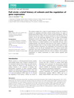 Full circle: a brief history of cohesin and the regulation of gene expression