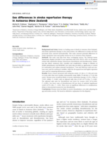 Sex differences in stroke reperfusion therapy in Aotearoa (New Zealand)