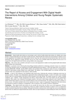 The Report of Access and Engagement With Digital Health Interventions Among Children and Young People: Systematic Review