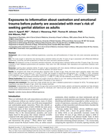 Exposures to information about castration and emotional trauma before puberty are associated with men's risk of seeking genital ablation as adults