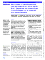 Recruitment of participants with pancreatic cancer to a mixed media study for optimal recruitment in an Australasian survey of pancreatic enzyme replacement