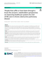 'People that suffer or have been through it know the answers': Stakeholders’ perspectives on improving healthcare systems for end-of-life care in chronic obstructive airways disease