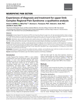 Experiences of diagnosis and treatment for upper limb Complex Regional Pain Syndrome: a qualitative analysis
