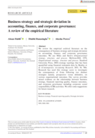 Business strategy and strategic deviation in accounting, finance, and corporate governance: A review of the empirical literature