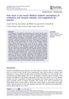 How much is too much? Medical students' perceptions of evaluation and research requests, and suggestions for practice