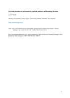Our doing becomes us: performativity, spiritual practices and becoming Christian