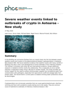 Severe weather events linked to outbreaks of crypto in Aotearoa – New study