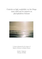 Controls on light availability on the Otago inner shelf and its impact on phytoplankton biomass