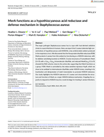 MerA functions as a hypothiocyanous acid reductase and defense mechanism in Staphylococcus aureus