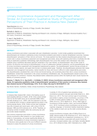 Urinary Incontinence Assessment and Management After Stroke: An Exploratory Qualitative Study of Physiotherapists' Perceptions of Their Practice in Aotearoa New Zealand