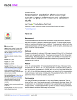 Readmission prediction after colorectal cancer surgery: A derivation and validation study