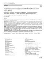 Equity of travel to access surgery and radiation therapy for lung cancer in New Zealand