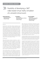 Feasibility of developing a 360° video-based virtual reality simulation of a stressful clinical event