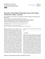 The surface energy balance during foehn events at Joyce Glacier, McMurdo Dry Valleys, Antarctica