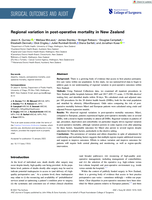 Regional variation in post-operative mortality in New Zealand