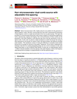 Kerr microresonator dual-comb source with adjustable line-spacing