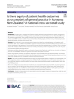 Is there equity of patient health outcomes across models of general practice in Aotearoa New Zealand? A national cross-sectional study