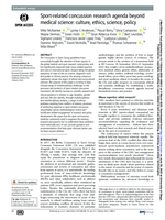 Sport-related concussion research agenda beyond medical science: culture, ethics, science, policy