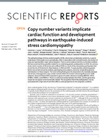 Copy number variants implicate cardiac function and development pathways in earthquake-induced stress cardiomyopathy