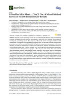 If You Don't Eat Meat ... You'll Die. A Mixed-Method Survey of Health-Professionals' Beliefs