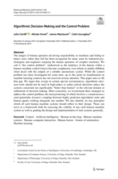 Algorithmic Decision-Making and the Control Problem