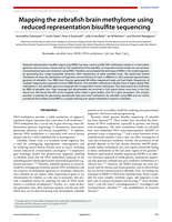 Mapping the zebrafish brain methylome using reduced representation bisulfite sequencing