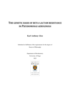 The genetic basis of beta-lactam resistance in Pseudomonas aeruginosa