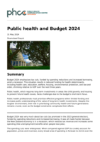 Public health and Budget 2024