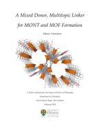 A mixed donor, multitopic linker for MONT and MOF formation