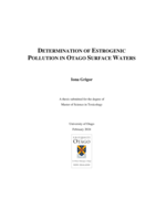 Determination of Estrogenic Pollution in Otago Surface Waters
