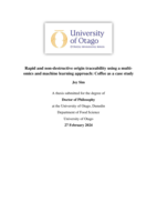 Rapid and non-destructive origin traceability using a multi-omics and machine learning approach: Coffee as a case study