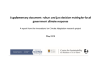 Supplementary Document: Robust and just decision making for local government climate response