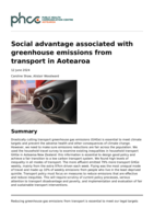 Social advantage associated with greenhouse emissions from transport in Aotearoa
