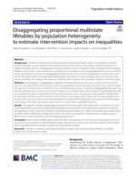 Disaggregating proportional multistate lifetables by population heterogeneity to estimate intervention impacts on inequalities