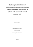 Exploring the initial effect of mobilisation with movement on shoulder range of motion and pain intensity in patients with rotator cuff-related shoulder pain