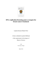 DNA replication licensing genes as targets for breast cancer treatment