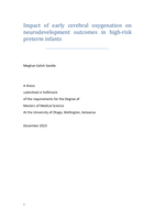 Impact of early cerebral oxygenation on neurodevelopment outcomes in high-risk preterm infants